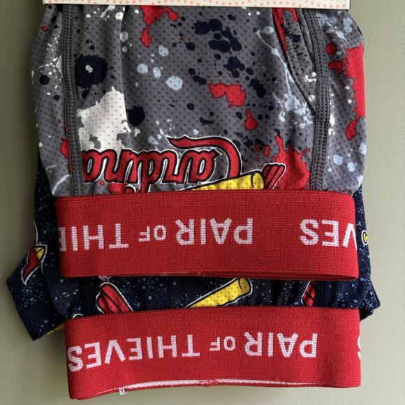 Pair of Thieves Size Medium St. Louis Cardinals SuperFit Mesh Boxer Brief 2 Pack - Picture 2 of 5